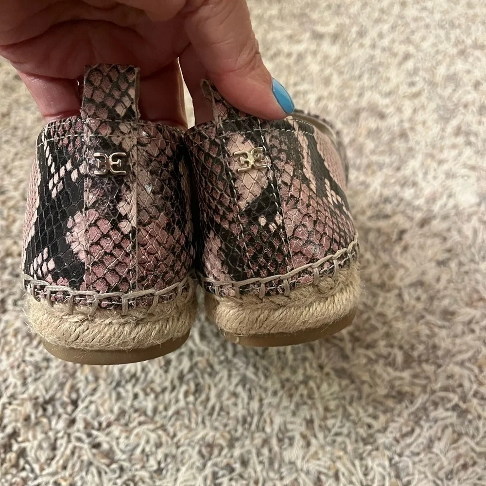Sam Edelman Khloe Espadrille Flats Cushioned Slip On Braided Jute Heel Sz 6